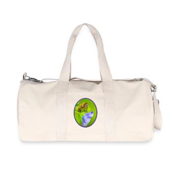 Abeille sur fleur violette - ovale - Sac de sport en toile recyclée Stanley/Stella - blanc naturel - Devant