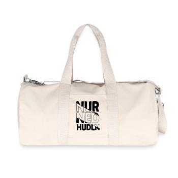 nur ned hudln - nur mit der Ruhe, Dialekt - Recycelte Canvas-Sporttasche von Stanley/Stella - Naturweiß - Vorne