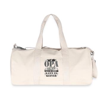 Wenn Opa es nicht reparieren kann, kann es keiner - Recycelte Canvas-Sporttasche von Stanley/Stella - Naturweiß - Vorne