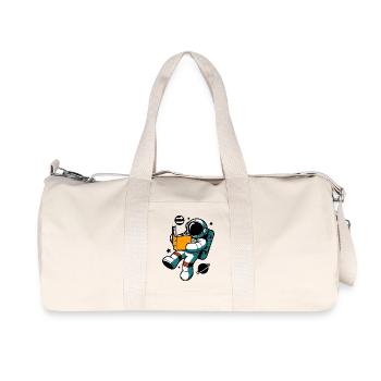 Lire astronaute : apprendre en apesanteur - Sac de sport en toile recyclée Stanley/Stella - blanc naturel - Devant