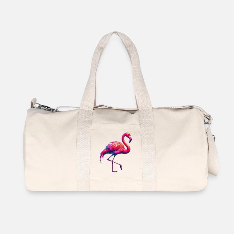 Flamingo - Recycelte Canvas-Sporttasche von Stanley/Stella - Naturweiß
