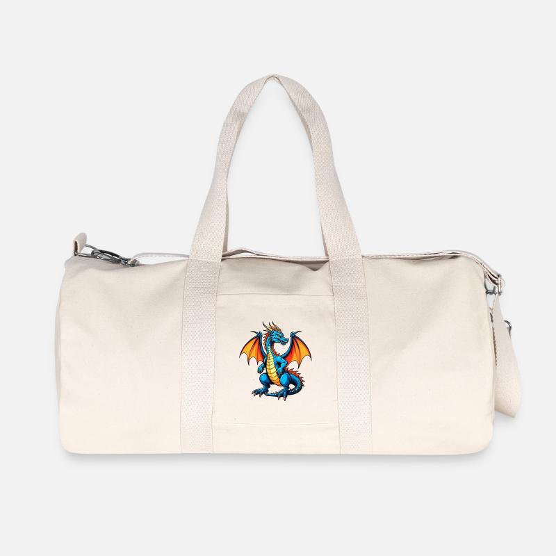 Blauer Dragon - Recycelte Canvas-Sporttasche von Stanley/Stella - Naturweiß