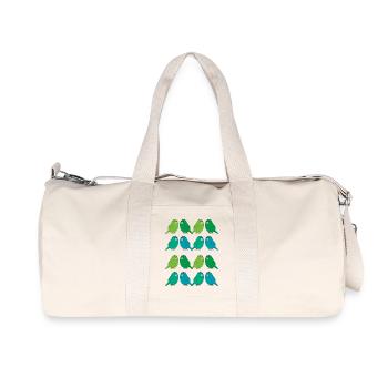 Groupe de perruches - Sac de sport en toile recyclée Stanley/Stella - blanc naturel - Devant