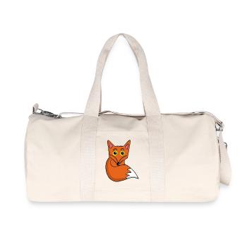 Cute Fox - Recycled Canvas Sports Bag by Stanley/Stella - natural - Front