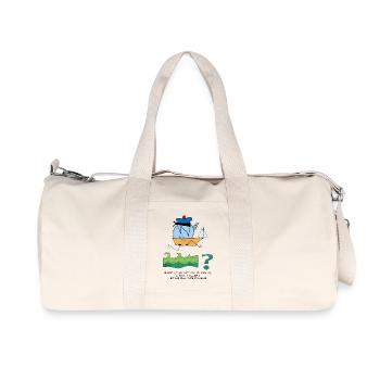 Know where to go with the Shadoks! - Recycled Canvas Sports Bag by Stanley/Stella - natural - Front