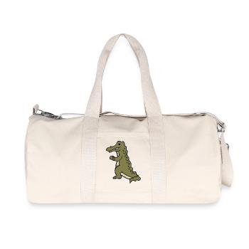 Funny & Cute Later Alligator (No Text) - Recycled Canvas Sports Bag by Stanley/Stella - natural - Front
