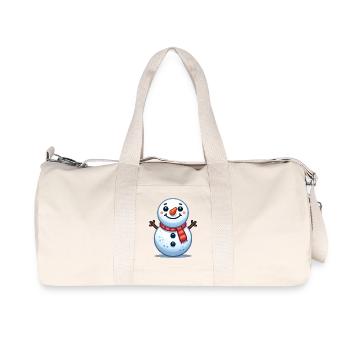 Bonhomme de neige Schneemann - Sac de sport en toile recyclée Stanley/Stella - blanc naturel - Devant