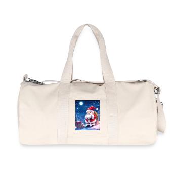 Christmas Man with Gifts Sack - Recycled Canvas Sports Bag by Stanley/Stella - natural - Front