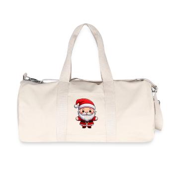Kawaii Santa Cartoon Weihnachtsstimmung - Recycelte Canvas-Sporttasche von Stanley/Stella - Naturweiß - Vorne