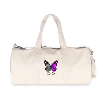Papillon - Restez fort - Sac de sport en toile recyclée Stanley/Stella - blanc naturel - Devant