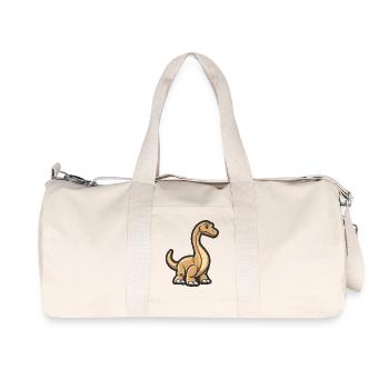 Dinosaur brontosaurus comic - Recycled Canvas Sports Bag by Stanley/Stella - natural - Front