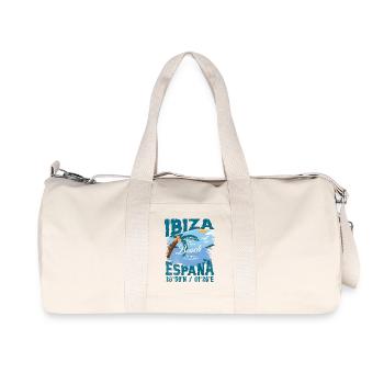 Design Vintage Plage Ibiza Espagne - Sac de sport en toile recyclée Stanley/Stella - blanc naturel - Devant
