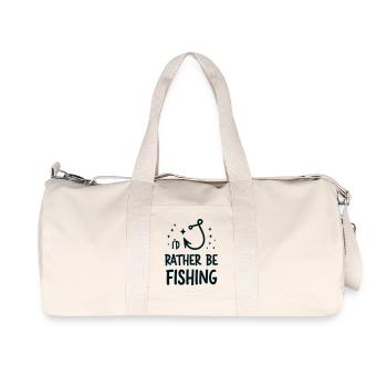 Je préfère pêcher - Sac de sport en toile recyclée Stanley/Stella - blanc naturel - Devant