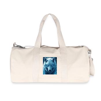 Anime Loup des neiges - Sac de sport en toile recyclée Stanley/Stella - blanc naturel - Devant