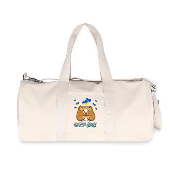 Capy - Love, Capybara - Recycelte Canvas-Sporttasche von Stanley/Stella - Naturweiß - Vorne