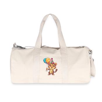 Bébé d’anniversaire léopard - Sac de sport en toile recyclée Stanley/Stella - blanc naturel - Devant