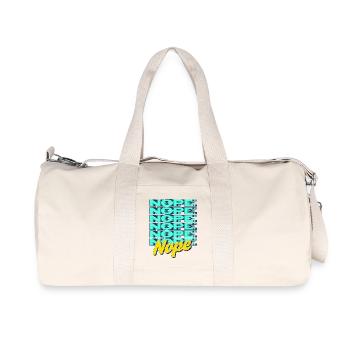 NOPE – Bold & Sassy Statement - Recycled Canvas Sports Bag by Stanley/Stella - natural - Front