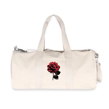 Rose - Sac de sport en toile recyclée Stanley/Stella - blanc naturel - Devant