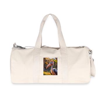 animaux africains super mignons – Cigogne marabout - Sac de sport en toile recyclée Stanley/Stella - blanc naturel - Devant