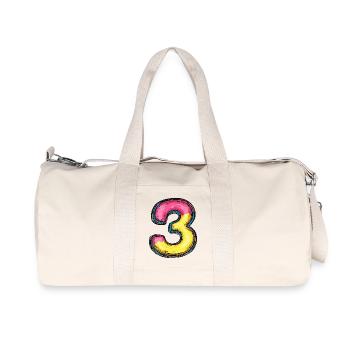 3 Zahl symbol - Recycelte Canvas-Sporttasche von Stanley/Stella - Naturweiß - Vorne