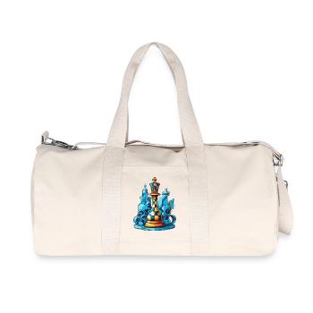 Roi des échecs - Sac de sport en toile recyclée Stanley/Stella - blanc naturel - Devant