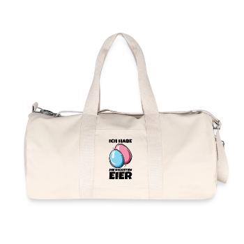 Eier Dicke Eier Ostern Spruch Ostereier - Recycelte Canvas-Sporttasche von Stanley/Stella - Naturweiß - Vorne