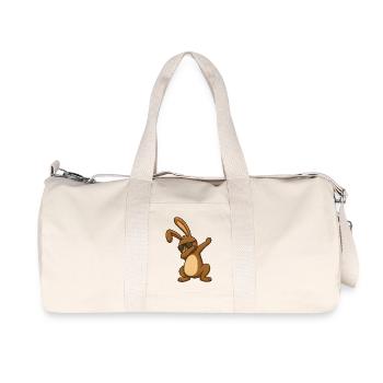 Osterhase Ostern Tanzender Osterhase Dab - Recycelte Canvas-Sporttasche von Stanley/Stella - Naturweiß - Vorne