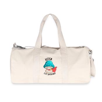 L’autisme est mon superpouvoir Neurospicy - Sac de sport en toile recyclée Stanley/Stella - blanc naturel - Devant