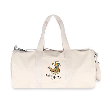RIKELS Poolhuhn 2026 - Recycelte Canvas-Sporttasche von Stanley/Stella - Naturweiß - Vorne