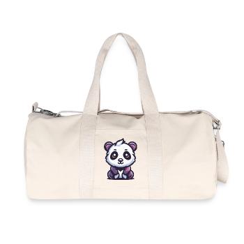 Panda doux - Sac de sport en toile recyclée Stanley/Stella - blanc naturel - Devant