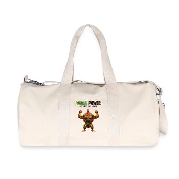 Vegan Power Turkey - Recycled Canvas Sports Bag by Stanley/Stella - natural - Front