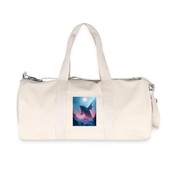 Leviathan, biblische Seeschlange des Nahen Ostens - Recycelte Canvas-Sporttasche von Stanley/Stella - Naturweiß - Vorne
