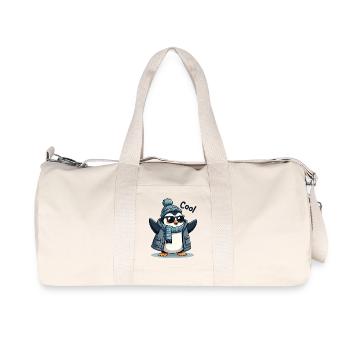 Coolguin - le pingouin cool - Sac de sport en toile recyclée Stanley/Stella - blanc naturel - Devant