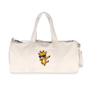 Süße Giraffe Dabbing Sonnenbrille Safari Kinder - Recycelte Canvas-Sporttasche von Stanley/Stella - Naturweiß - Vorne