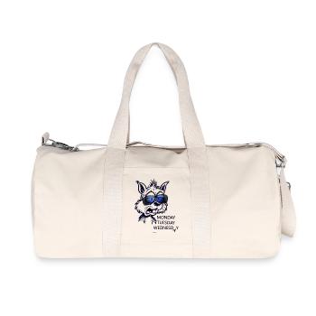 Le chien avec des lunettes n’a pas l’impression d’être dans la semaine - Sac de sport en toile recyclée Stanley/Stella - blanc naturel - Devant