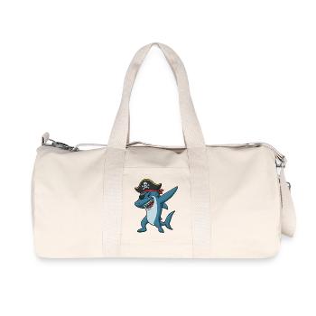 Graphique de requin pirate drôle pour les enfants - Sac de sport en toile recyclée Stanley/Stella - blanc naturel - Devant