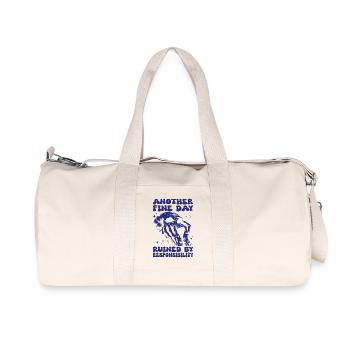 Skeleton Skull Responsibility Halloween - Recycled Canvas Sports Bag by Stanley/Stella - natural - Front