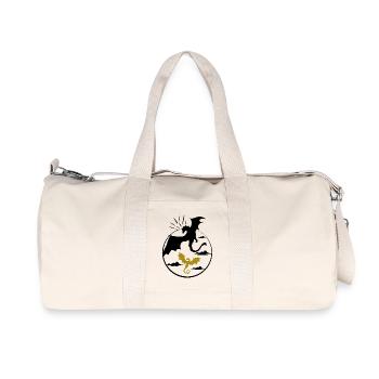 Geheimnisvoller goldener Drache  - Recycelte Canvas-Sporttasche von Stanley/Stella - Naturweiß - Vorne