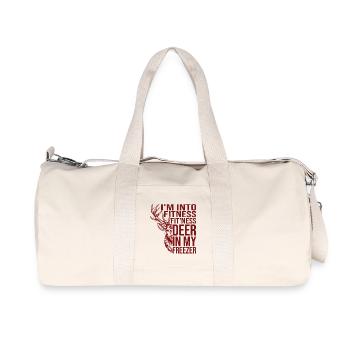 Chasseur Dicton Fitness Cerf - Sac de sport en toile recyclée Stanley/Stella - blanc naturel - Devant
