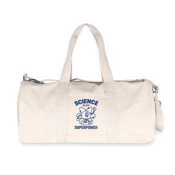 Conception motivée par les super-héros scientifiques - Sac de sport en toile recyclée Stanley/Stella - blanc naturel - Devant