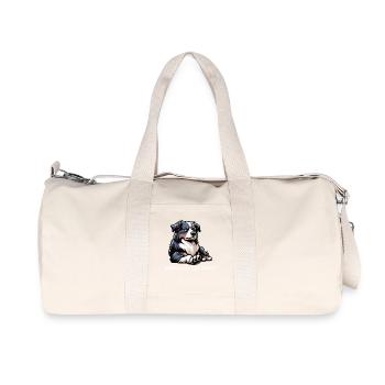 Sprich mit der Pfote Australian Shepherd Aussie  - Recycelte Canvas-Sporttasche von Stanley/Stella - Naturweiß - Vorne