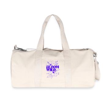 Bloom Wild Floral Typografie Design - Recycelte Canvas-Sporttasche von Stanley/Stella - Naturweiß - Vorne