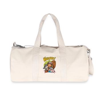 Hasen Jagt Szene Jugendwörter Humor  - Recycelte Canvas-Sporttasche von Stanley/Stella - Naturweiß - Vorne