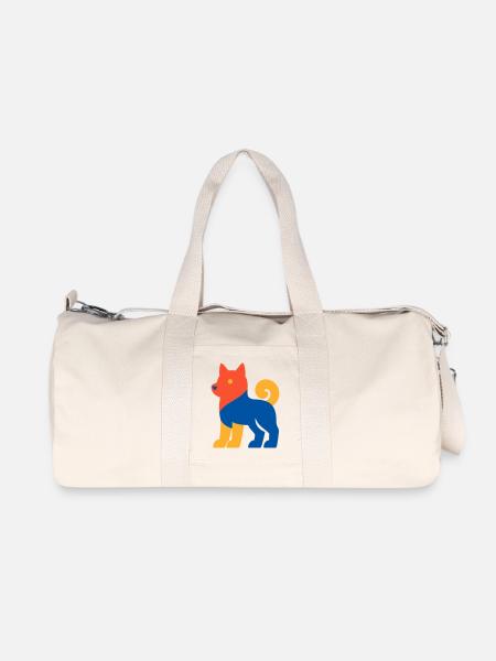 Pop Art Dog - Recycled Canvas Sports Bag by Stanley/Stella - natural
