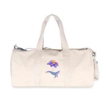 Weltraumwal - Recycelte Canvas-Sporttasche von Stanley/Stella - Naturweiß - Vorne