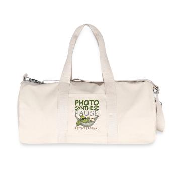 Pause, Kaffee, Sonnenschein – das reicht! - Recycelte Canvas-Sporttasche von Stanley/Stella - Naturweiß - Vorne