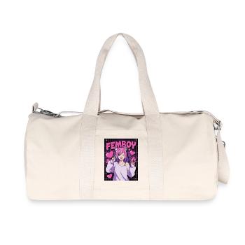 Süßer Anime Femboy mit Katzenohren - Recycelte Canvas-Sporttasche von Stanley/Stella - Naturweiß - Vorne