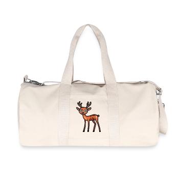 Deer Halloween Comic Funny - Recycled Canvas Sports Bag by Stanley/Stella - natural - Front
