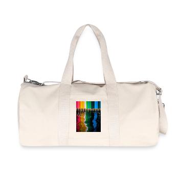 Leitlinien, reflektierende Köpfe - Recycelte Canvas-Sporttasche von Stanley/Stella - Naturweiß - Vorne