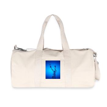 Blue Water Splash Abstract - Recycled Canvas Sports Bag by Stanley/Stella - natural - Front